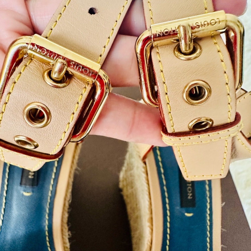 Authentic Louis Vuitton Wedge Sandals - Picture 9 of 12